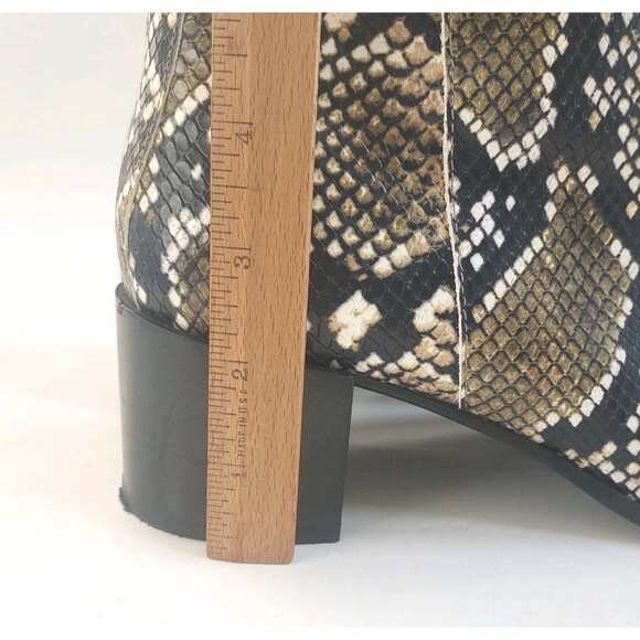 Everlane The Boss Boot Snakeskin Print Zip Leather Size 9.5 Made In Italy - Picture 6 of 10